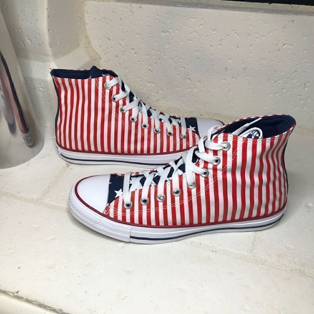 Converse All Star High Top patriotic Sneaker sz 10.5